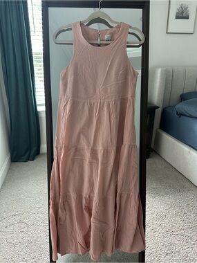 a new day Blush Pink Sleeveless Tiered Maxi Dress